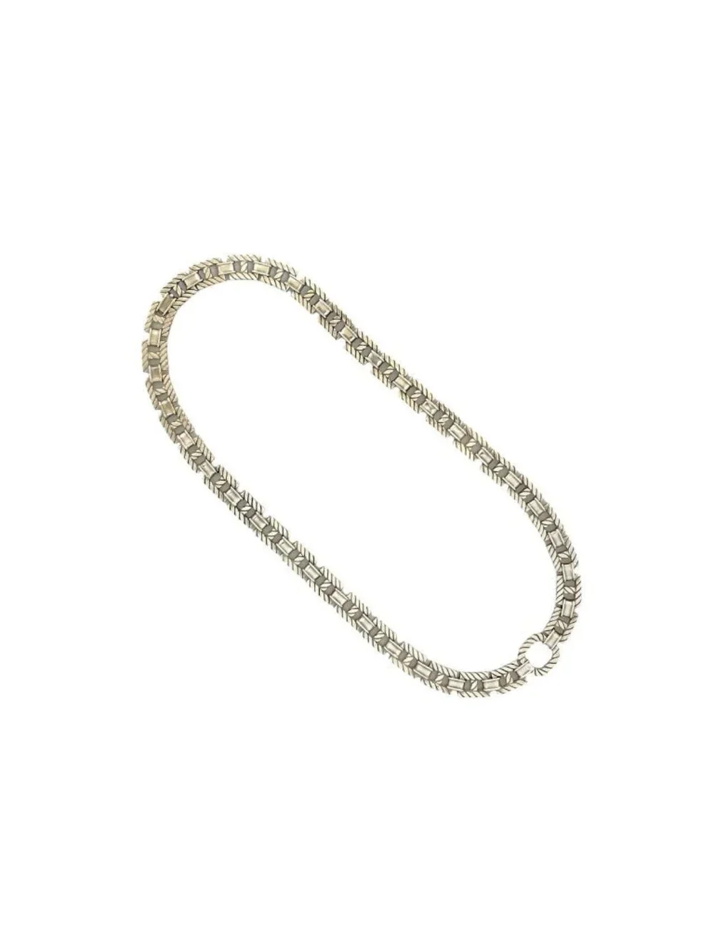 Hermes Gran Sport Vintage Silver 800 Necklace Choker Pendant